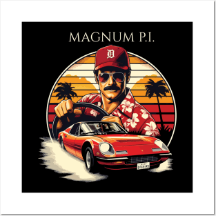 Magnum PI Tribute - Movie Series Magnum Tribute - Higgins - Rick -  Selleck Tribute - Tom Tribute Magnum Series - Miami - Beach Posters and Art